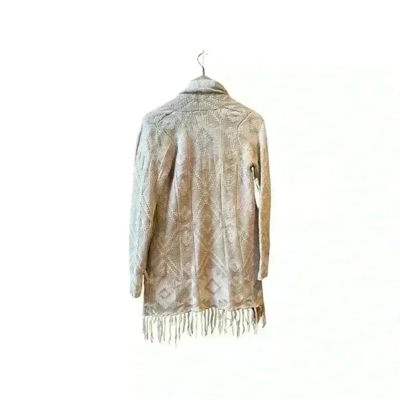 Show Me Your Mumu Taupe/Neutral Aztec Print Waterfall Front Cardigan - Picture 2 of 7